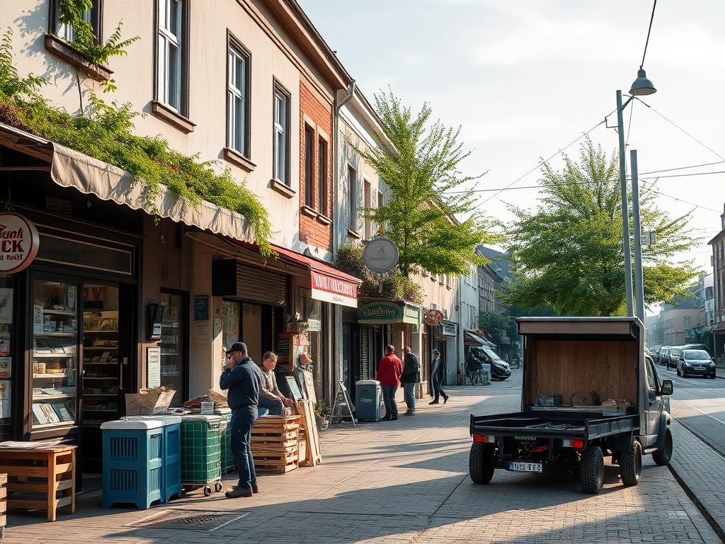 Mapa Sanoka z zaznaczonymi symbolami inwestycji finansowanych z Funduszy Europejskich